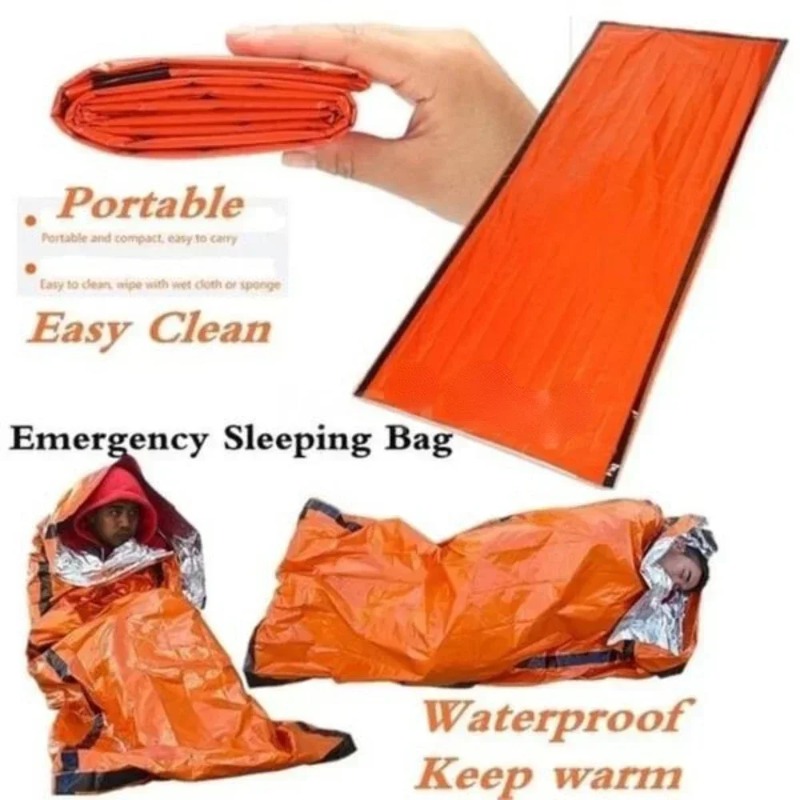 Survival Blanket Reflective - 1pc PE Emergency Blanket Insulation Sleeping