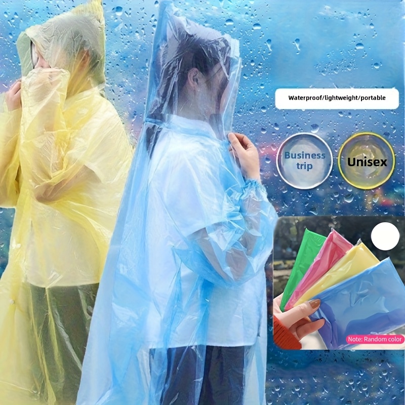 Emergency Poncho Rain - 5/10Pcs Disposable Waterproof Raincoat Outdoor Hiking