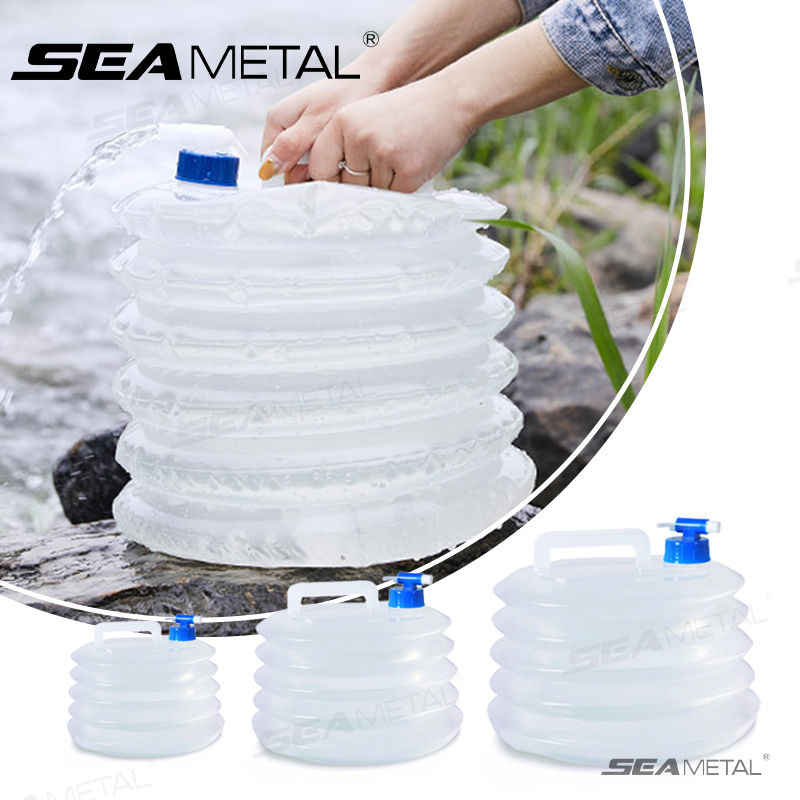 Water Bag Collapsible - SEAMETAL 5L-15L Car Collapsible Bucket Portable