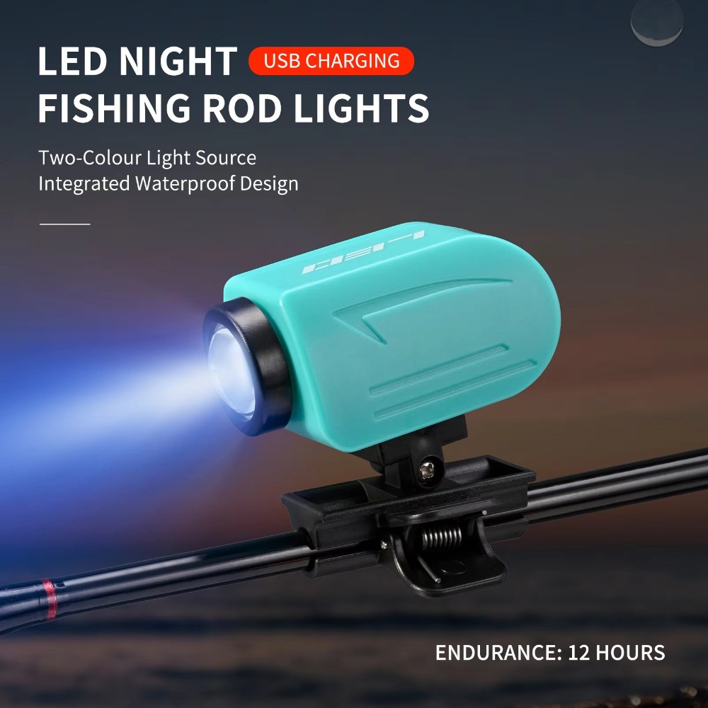 Fishing Kit Compact - Clamp LED Mini Fishing Rod Flashlight