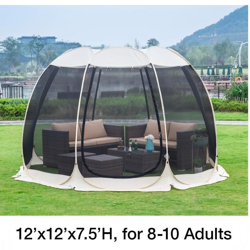 Emergency Mylar Tent - Hot Sale 6 Sided Mesh Screen