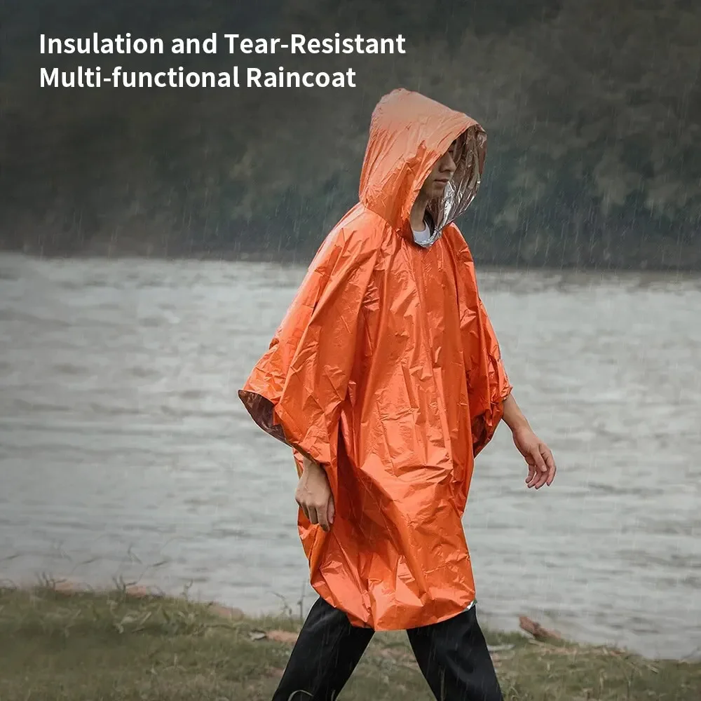 Emergency Poncho Rain - Emergency Raincoat Poncho Waterproof Rainwear Blanket
