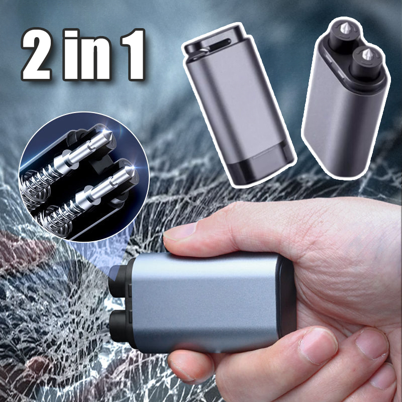 Rescue Rope Throw - Car Safety Hammer 2-in-1 Window Breaker