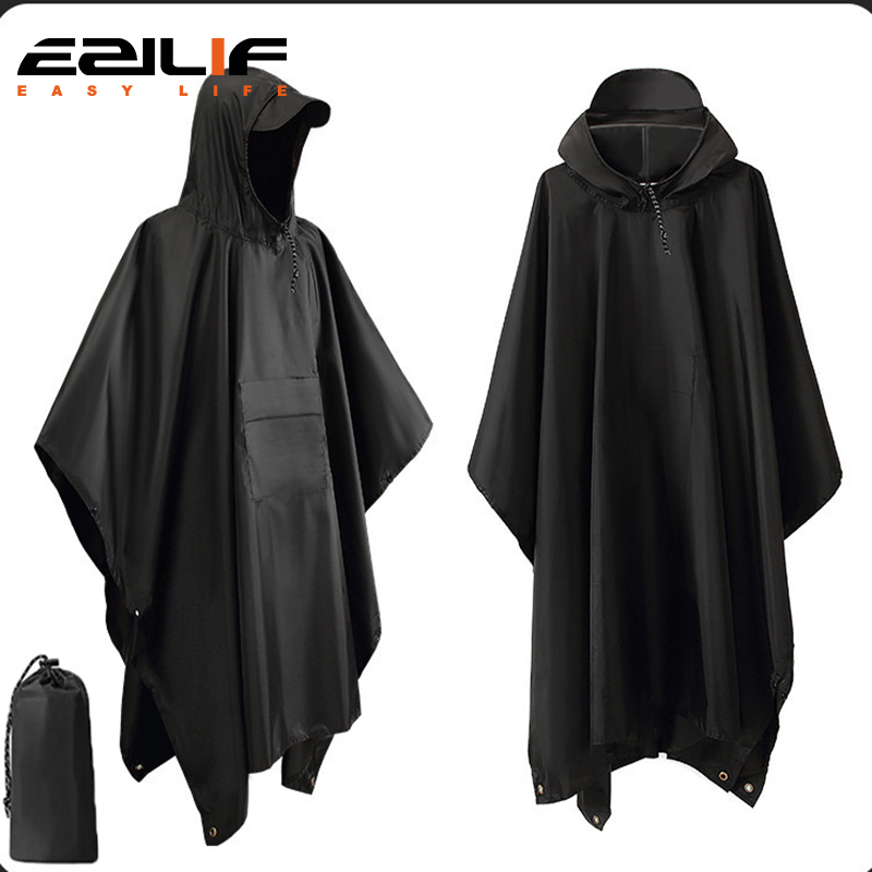 Emergency Poncho Rain - 3 In 1 Outdoor Military Raincoat