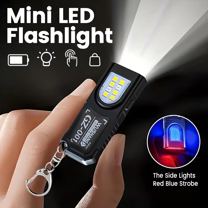 Fishing Kit Compact - Multifunctional Keychain Flashlight USB Rechargeable Mini