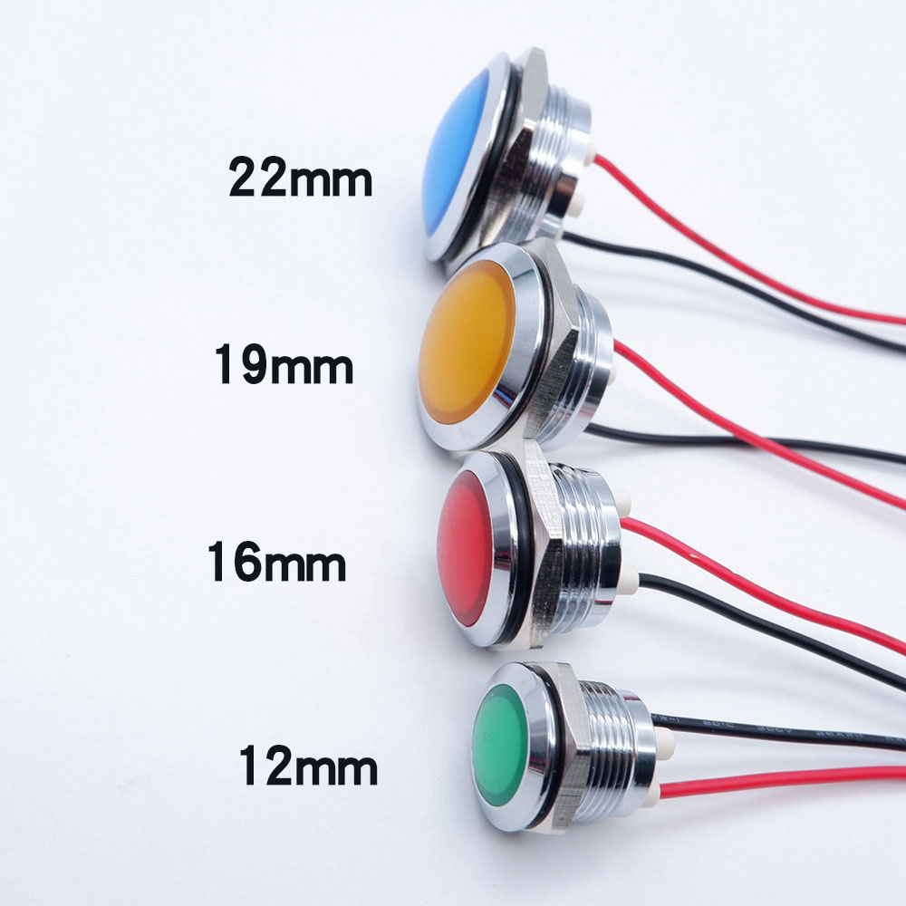 10pcs 12/16/19/22mm Metal LED  - đánh giá và giá Signal Panel Orange