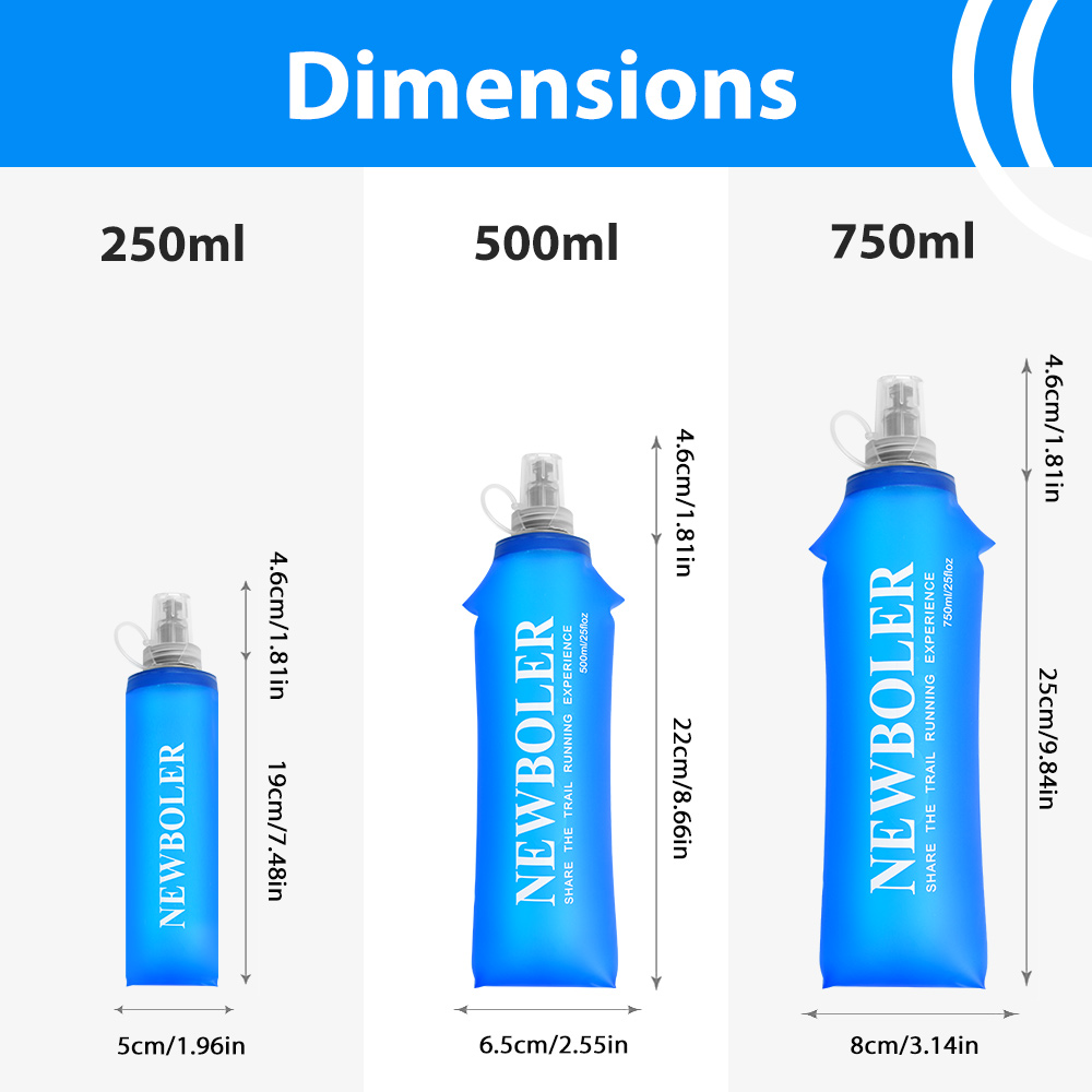 250/500/750ML Water Bottle TPU - đánh giá và giá Water Bag Collapsible