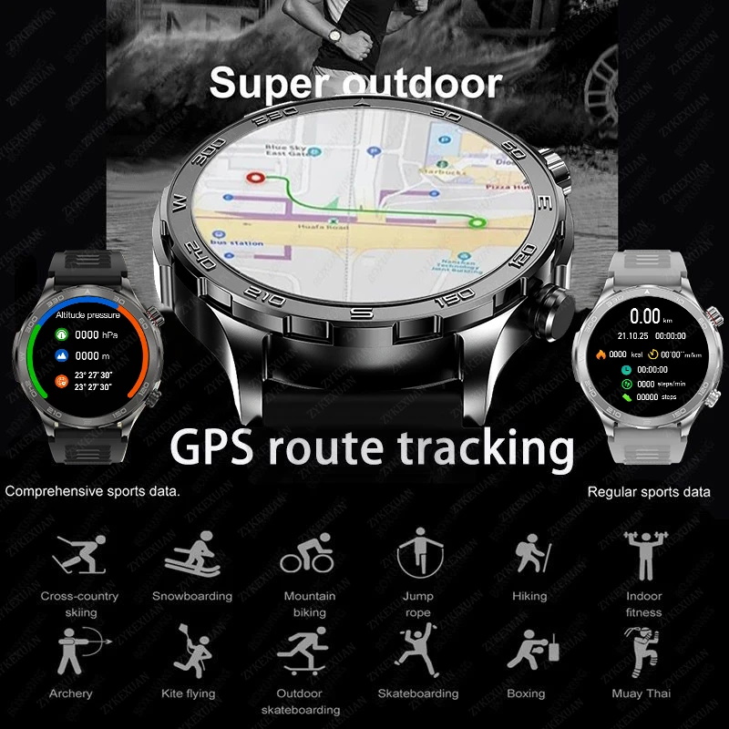 New GPS Track Smart Watch Men  - đánh giá và giá Compass Lensatic