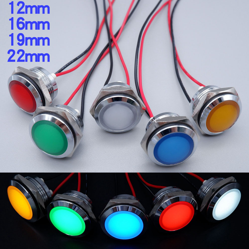 Metal LED Indicator Light 12mm - đánh giá và giá Signal Panel Orange