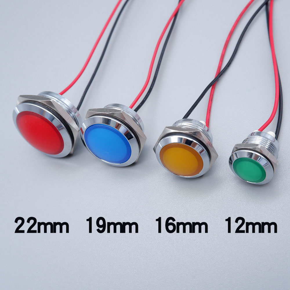 Metal LED Indicator Light 12mm - đánh giá và giá Signal Panel Orange