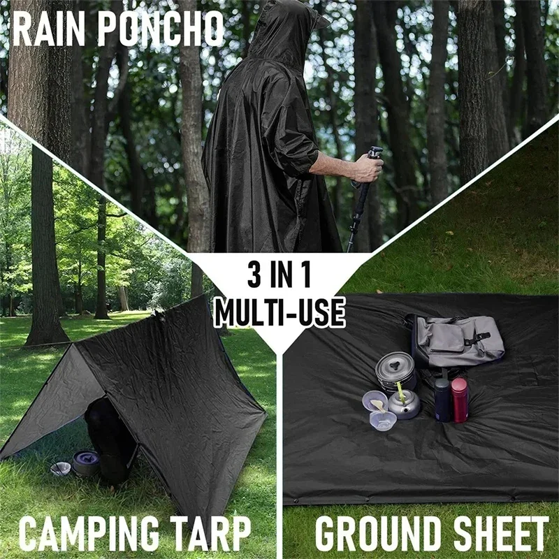 Outdoor 3 In 1 Military Rainco - đánh giá và giá Emergency Poncho Rain