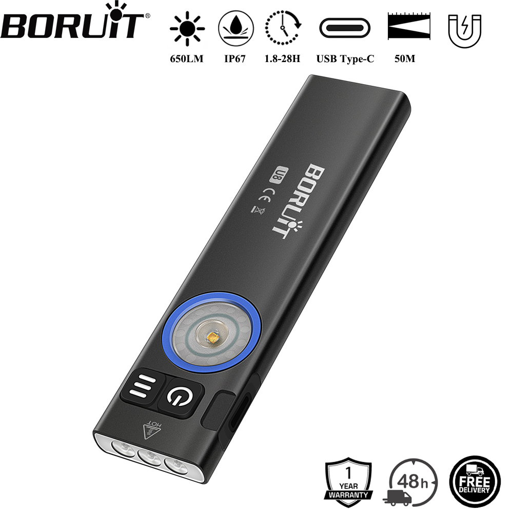 BORUiT U8 650LM EDC LED Flashl - đánh giá và giá Fishing Kit Compact