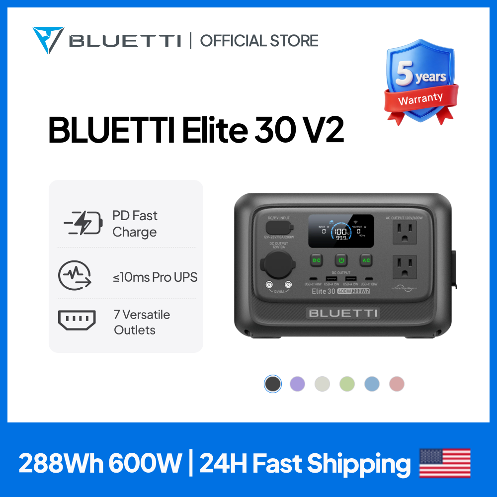 【Renew】BLUETTI Elite 30 V2 Por - đánh giá và giá Solar Emergency Charger