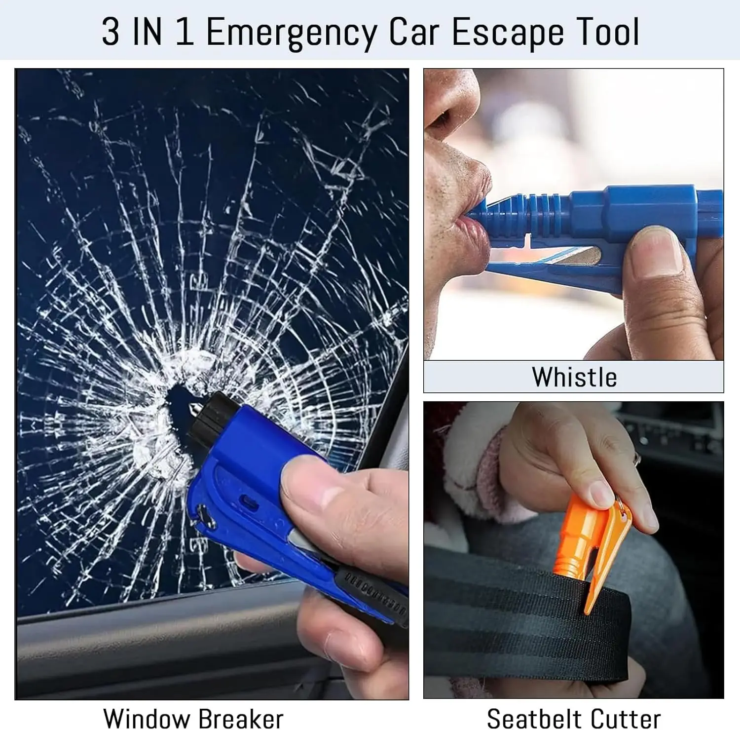Safety Hammer Car Escape Tool  - đánh giá và giá Rescue Rope Throw