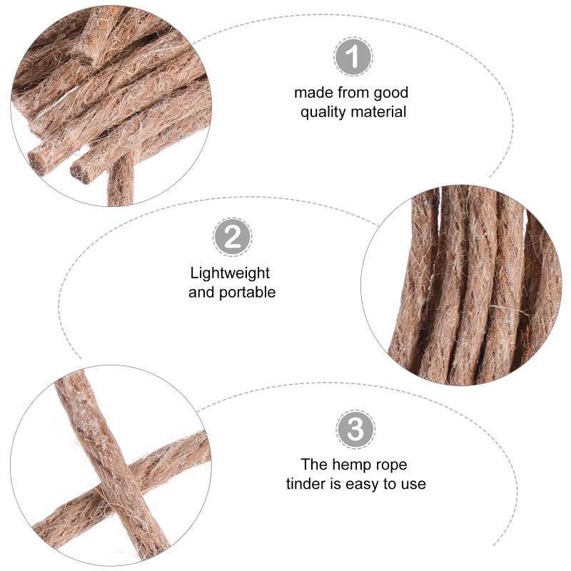 10Pcs Survival Wick Hemp Cord  - đánh giá và giá Fire Starting Kit