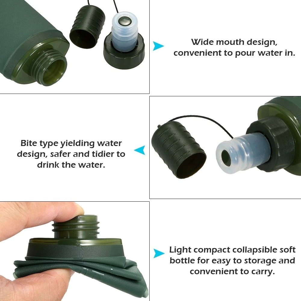 250ml 500ml Foldable Water Bag - đánh giá và giá Water Bag Collapsible