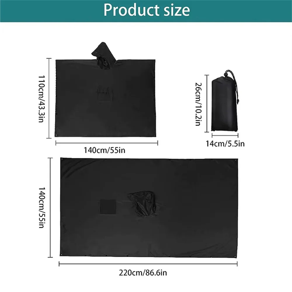 3 In 1 Outdoor Military Rainco - đánh giá và giá Emergency Poncho Rain