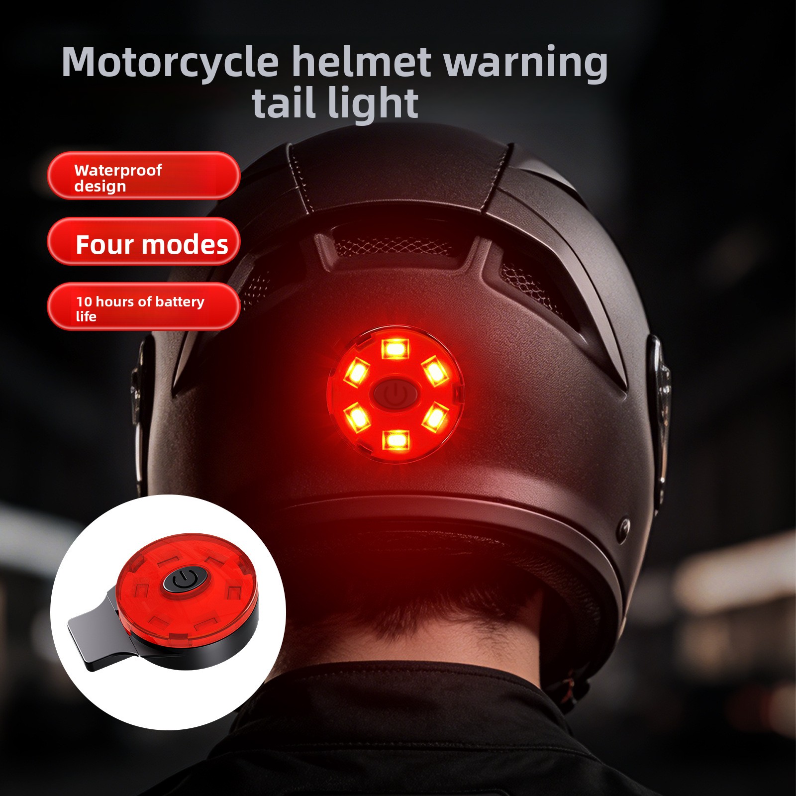 USB Rechargeable LED Helmet Ta - đánh giá và giá Sos Light Strobe