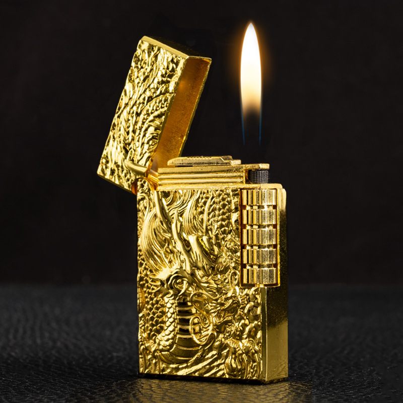 Dragon Gas Lighter Grinding Je - đánh giá và giá Fire Starting Kit