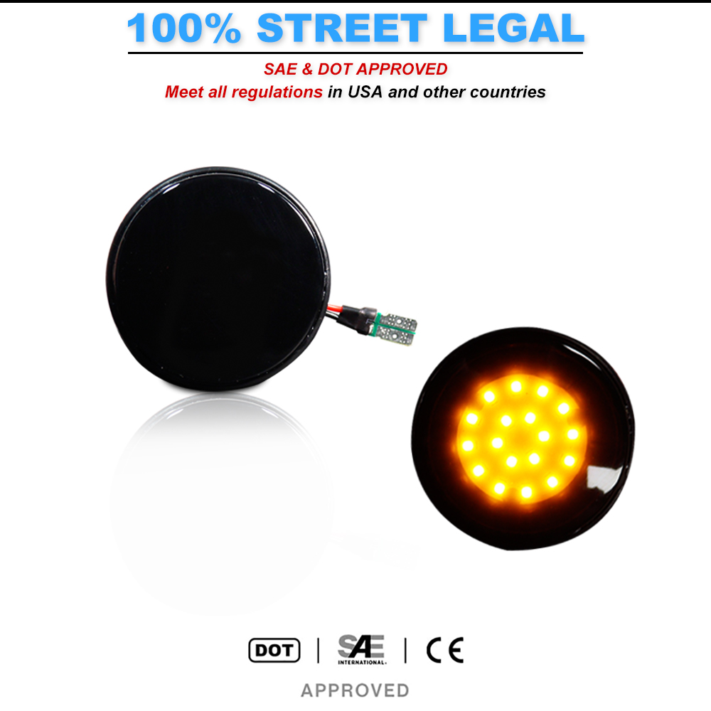 2pcs iJDM LED Front Side Marke - đánh giá và giá Signal Panel Orange