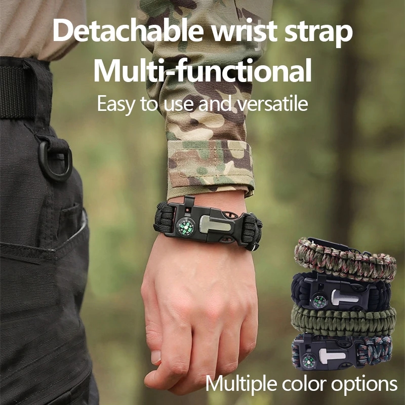 Five in One Compass Bracelet w - đánh giá và giá Fire Starting Kit
