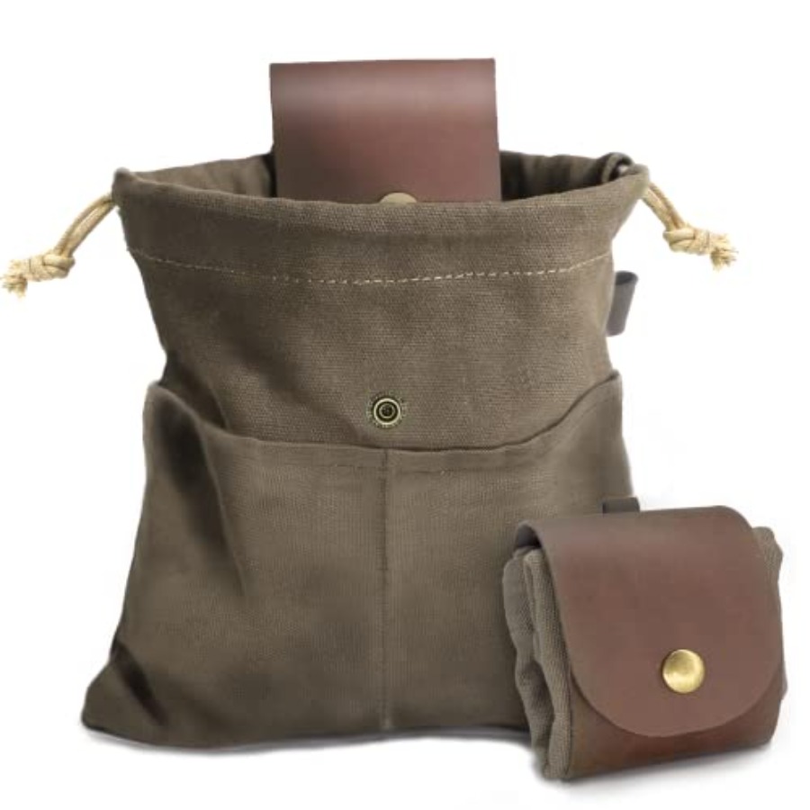 Foraging Pouch Leather Canvas  - đánh giá và giá Water Bag Collapsible