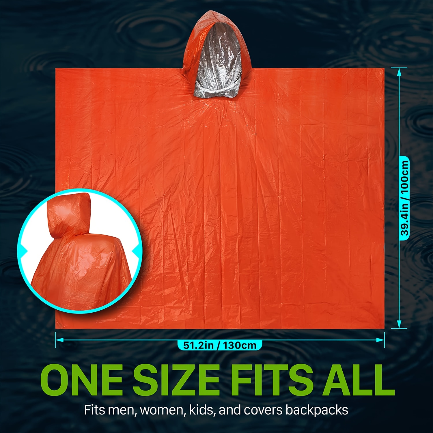 Emergency Survival Rain Poncho - đánh giá và giá Survival Blanket Reflective