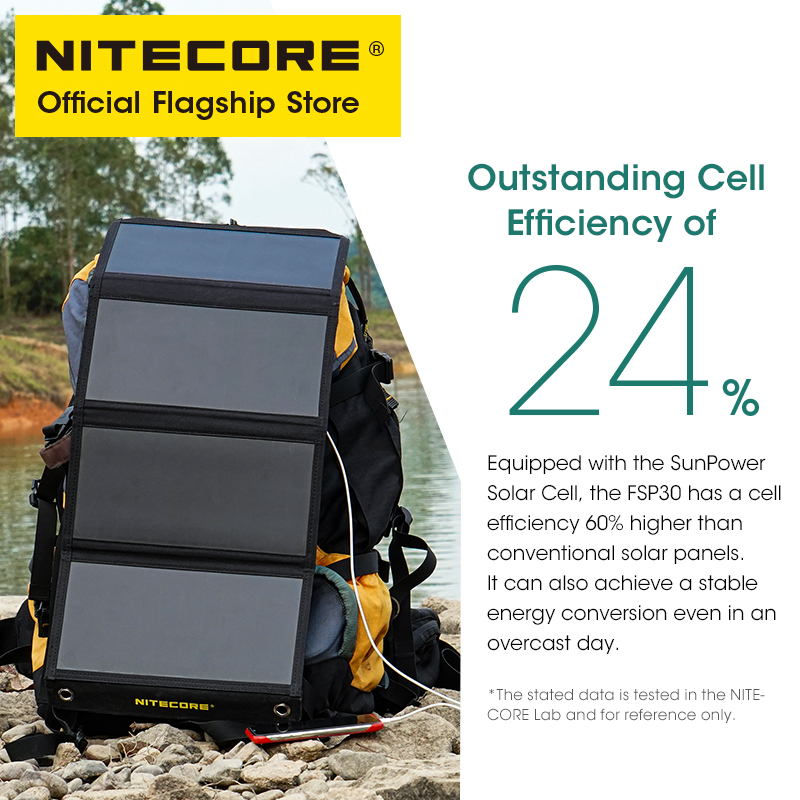 NITECORE FSP30 30W Di Động Năn - đánh giá và giá Solar Emergency Charger