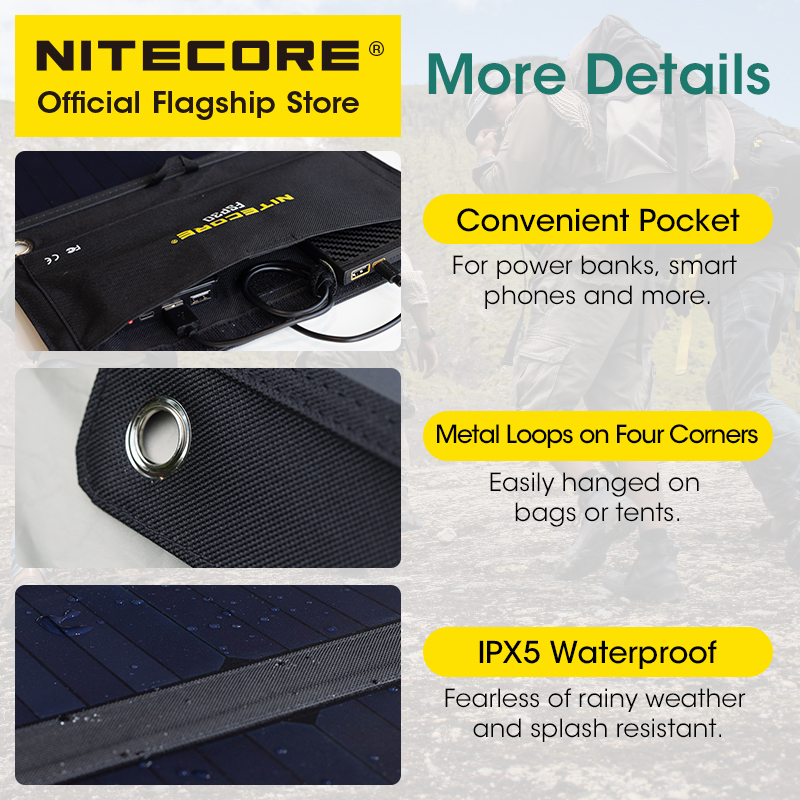 NITECORE FSP30 30W Di Động Năn - đánh giá và giá Solar Emergency Charger