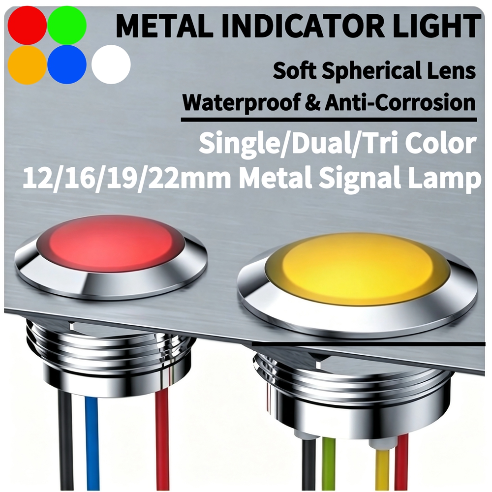 12mm 16mm 19mm 22mm Metal LED  - đánh giá và giá Signal Panel Orange